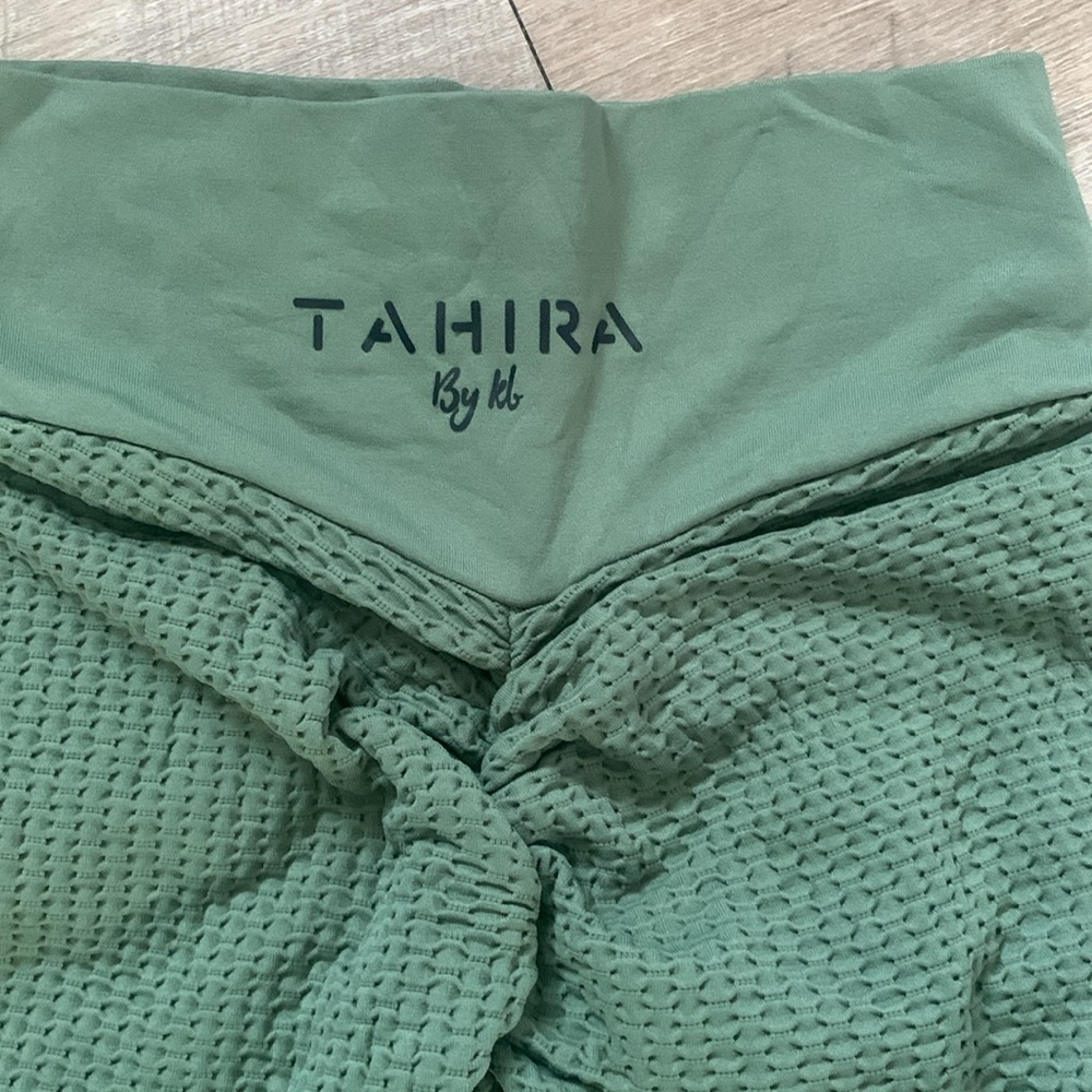 Tahira by KB Alice Leggings Scrunch Butt Khaki Size Medium